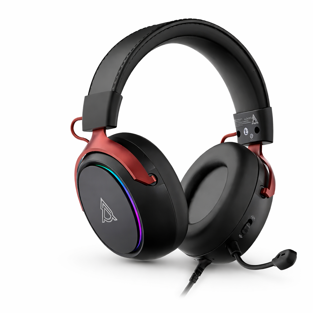 Игровая проволока гарнитура Ajazz AHW10 с микрофоном RGB-подсветка/шумоподавление Черный (2961938317)