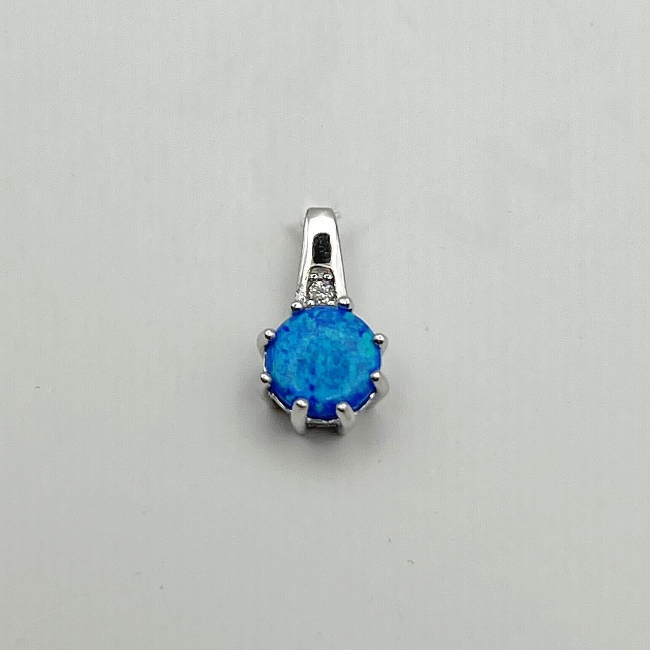 Серебряный кулон с синим опалом 0,95 г (2500902569)