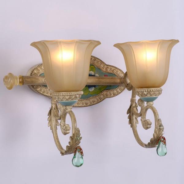 Бра настінне Flora на 2 плафона і квітковим розписом (YA001/2)