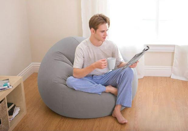 Кресло надувное Intex Beanless Bag Chair Серый (D-2019091454) - фото 3