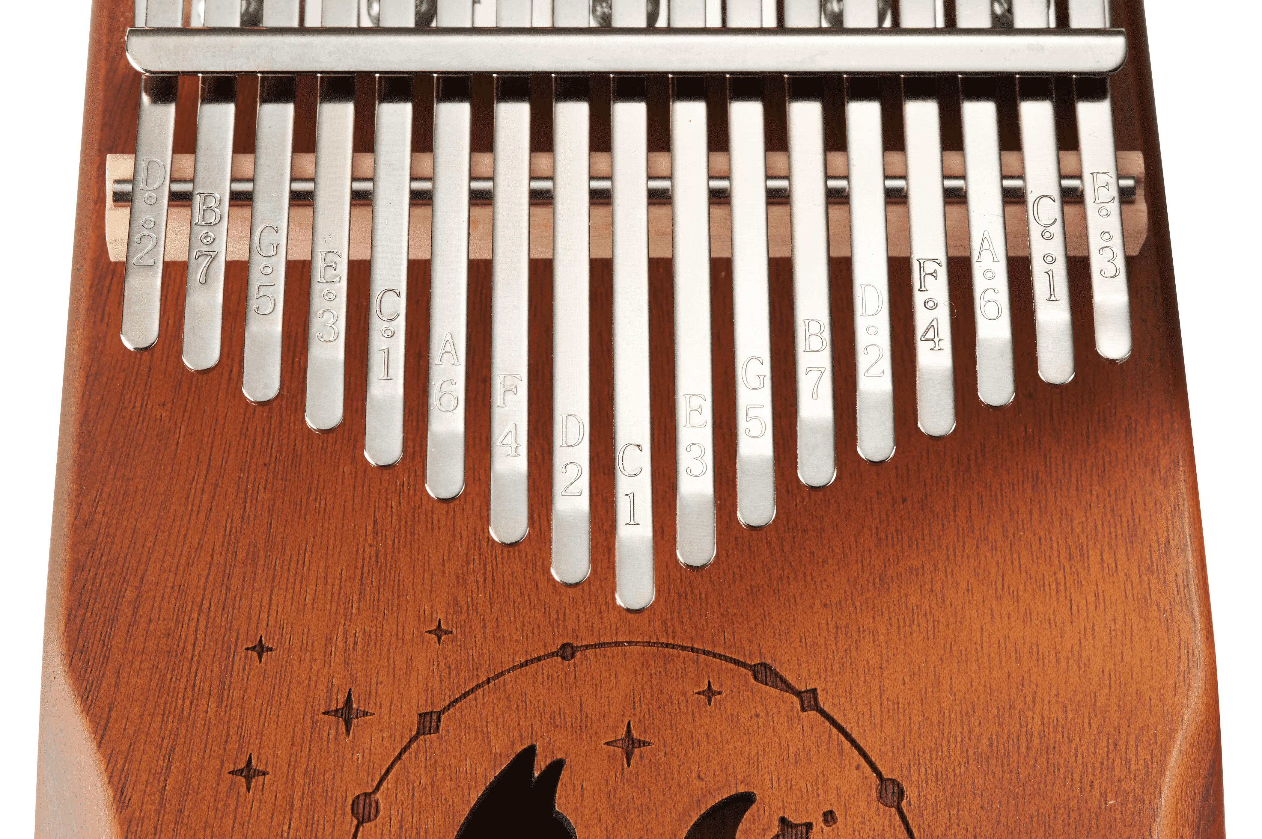 Калимба музыкальный инструмент Kayfovo KA-57 Пальчиковое пианино ручная работа дерево 17 клавиш (28735) - фото 2