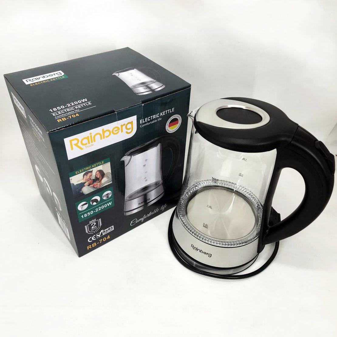 Электрочайник Rainberg RB-704 2200 Вт 2 л Черный (266175) - фото 7
