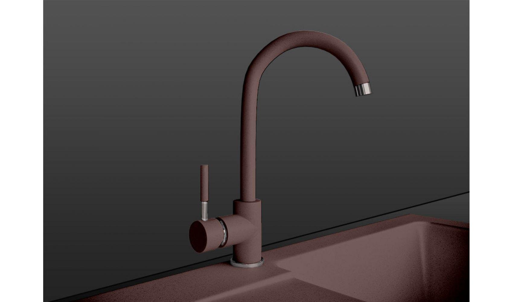 Кухонний змішувач для гранітної мийки CONTINENT FAVORIT i4 Коричневий - фото 2