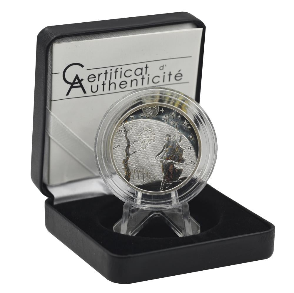 Камерун 500 франков 2010 Серебро UNC Знаки зодиака Дева (М20588)