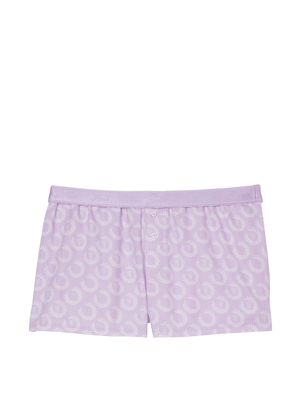 Піжамні шорти Victoria's Secret Flannel Boxy Shorts S Фіолетовий - фото 3