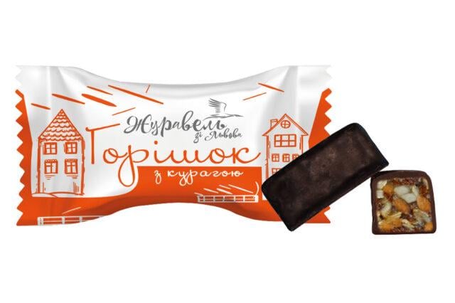 Конфеты шоколадные Журавель из Львова Орешек с курагой 1 кг (420809)