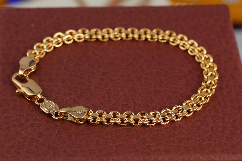 Браслет Xuping Jewelry бисмарк 21 см 5 мм Золотистый
