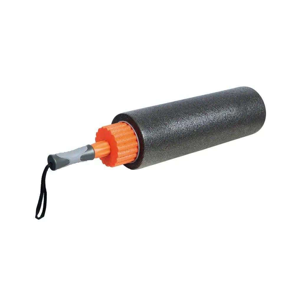 Набір для йоги та фітнесу масажний 3в1 EVA масажний валик/масажна палиця OSPORT Чорно-помаранчевий (OF-0283)