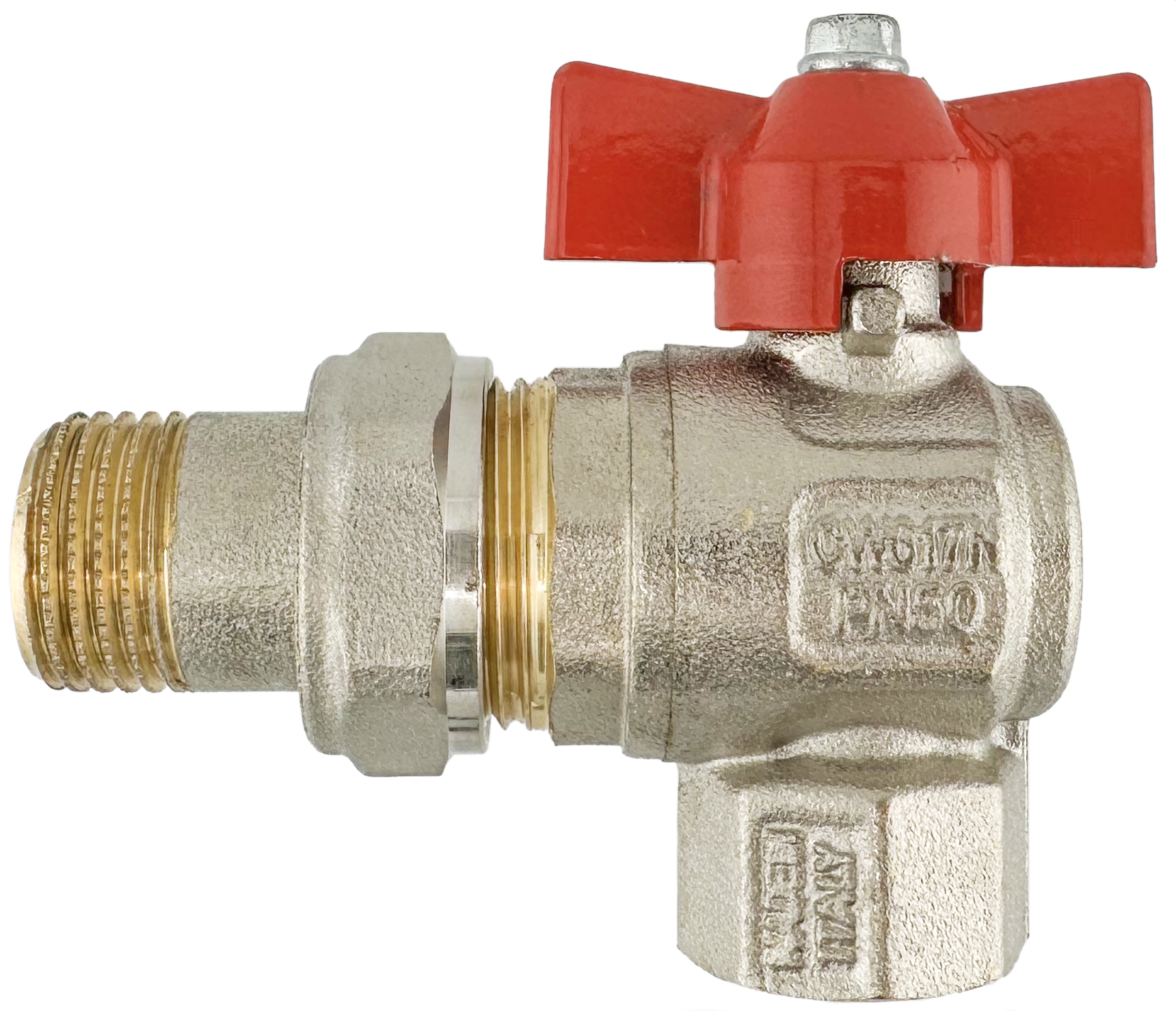 Кран шаровой ITAP IDEAL 298 с американкой угловой 1/2" ВЗ (2980012)