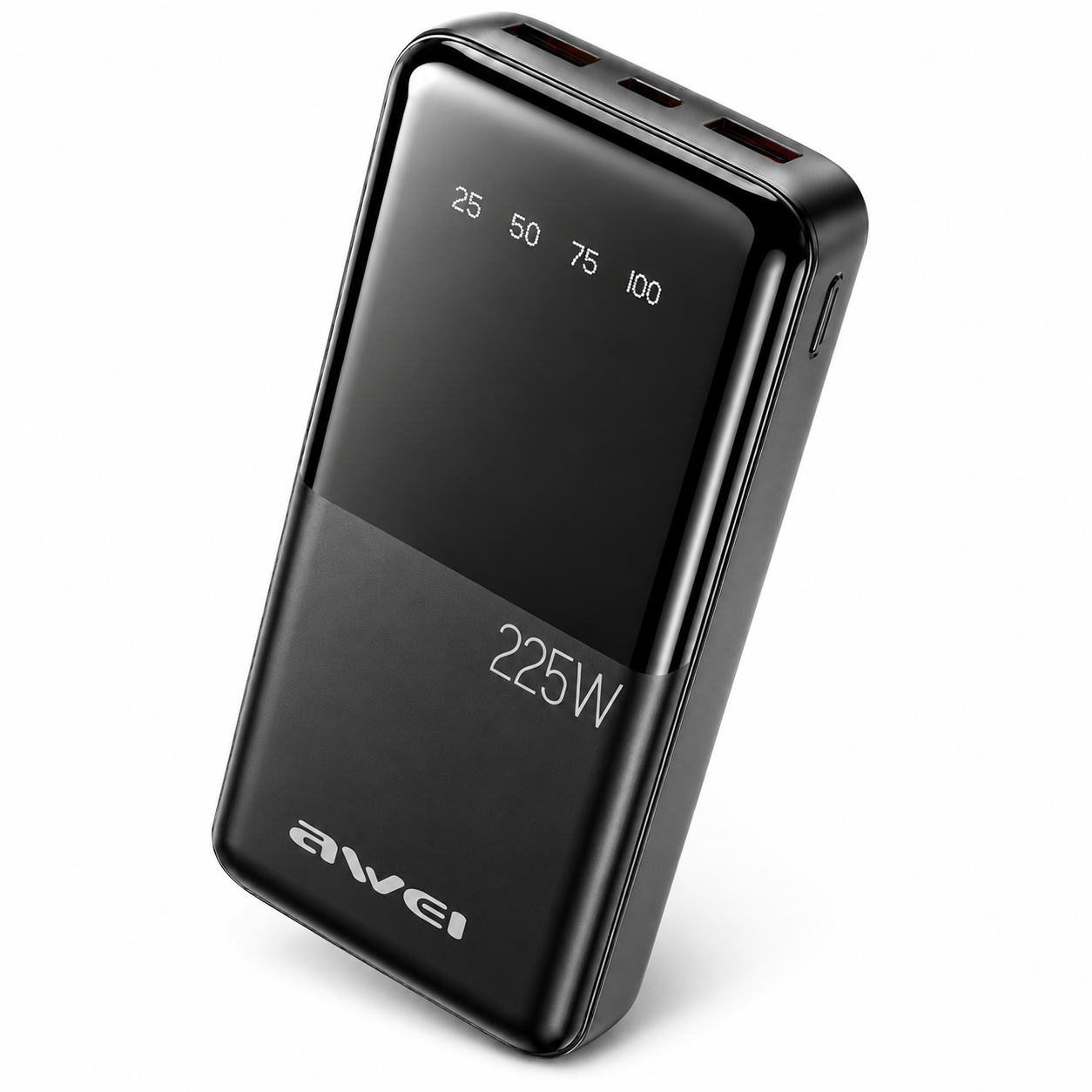 Повербанк AWEI P10K 10000 mAh для телефона с 2 USB/Type-C/Micro-USB/LED-индикатором заряда (sp10513)