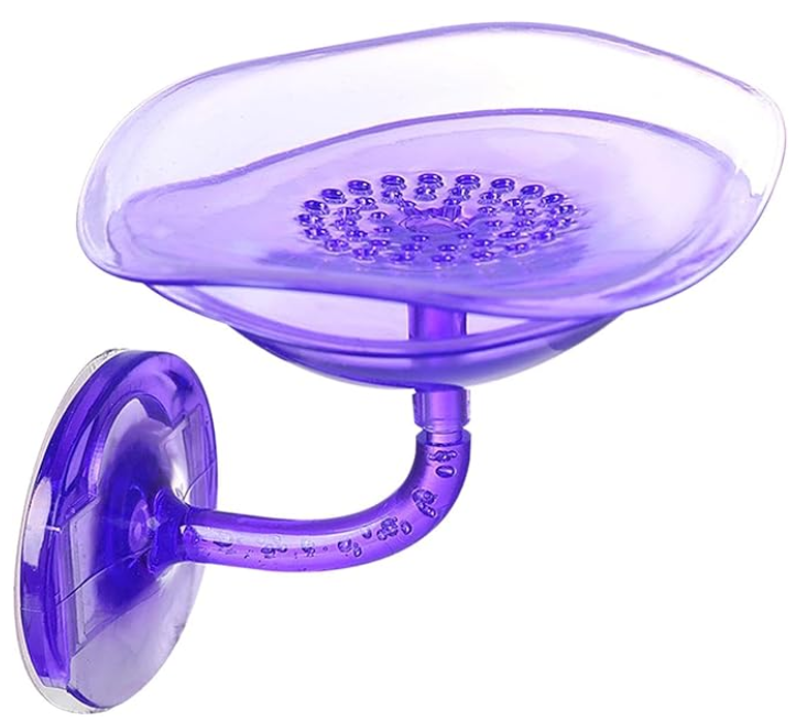 Мильниця настінна Petals зі зливним піддоном Фіолетовий (KG-12200)