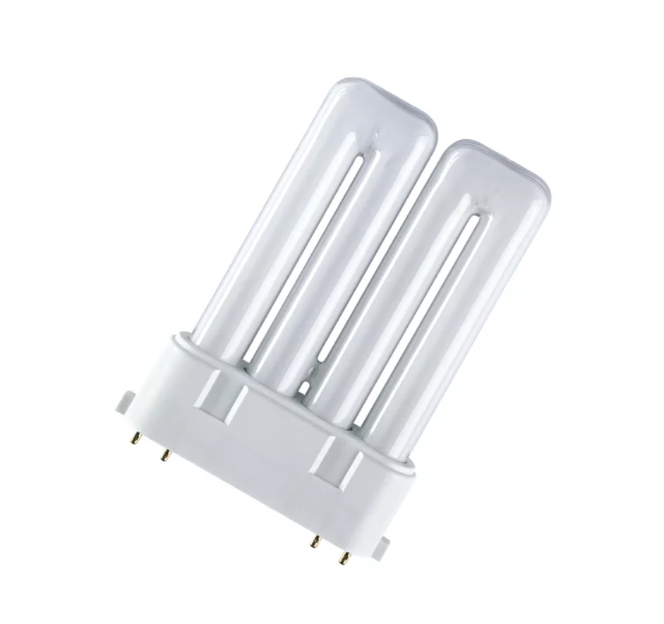 Лампа люмінесцентна OSRAM DULUX F компактна 18W 58V 1100lm 3000K 2G10 128x16,2 мм U-подібна (4050300333540) - фото 1