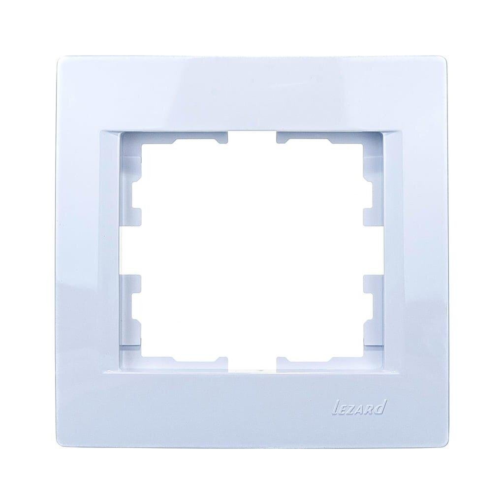 Рамка Lezard Karina на 1 место горизонтальная с надписью без вставки Белый