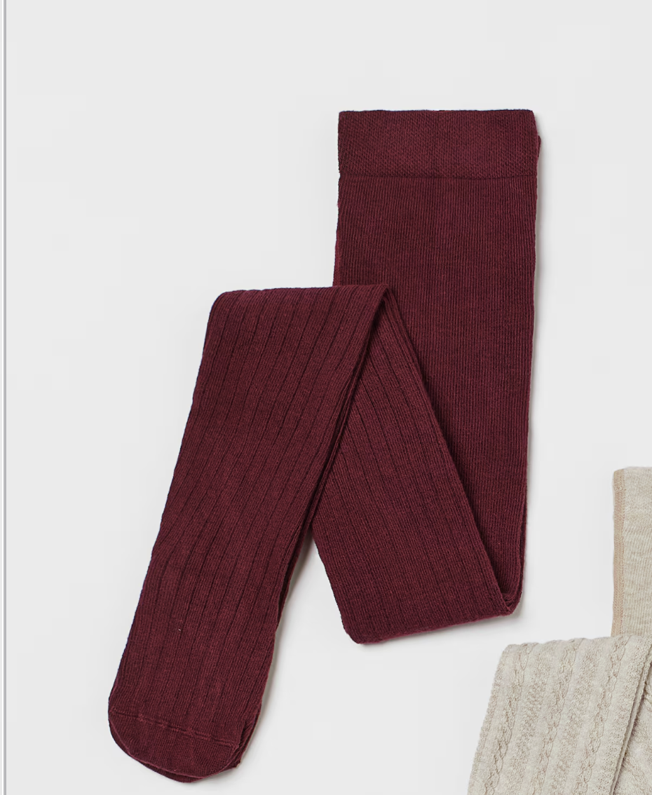 Колготки H&M Полоски вязкие 98-104 см Фиолетовый (665542П)