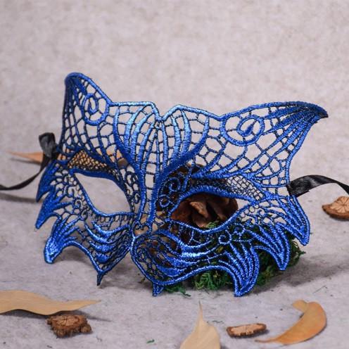 Маска для маскарада 22х11 см Синий (7336)