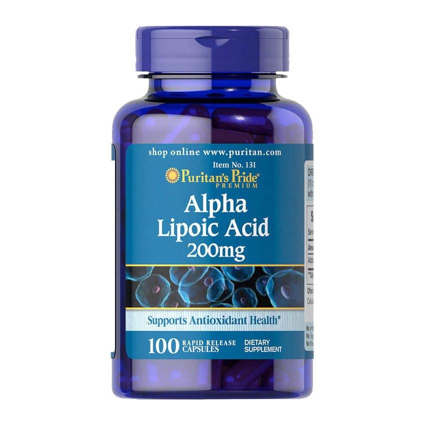 Альфа-липоевая кислота Puritan's Pride Alpha Lipoic Acid 200 мг 100 капс. (10084-01) Альфа-липоевая кислота Puritan's Pride Alpha Lipoic Acid 200 мг 100 капс. (10084-01)