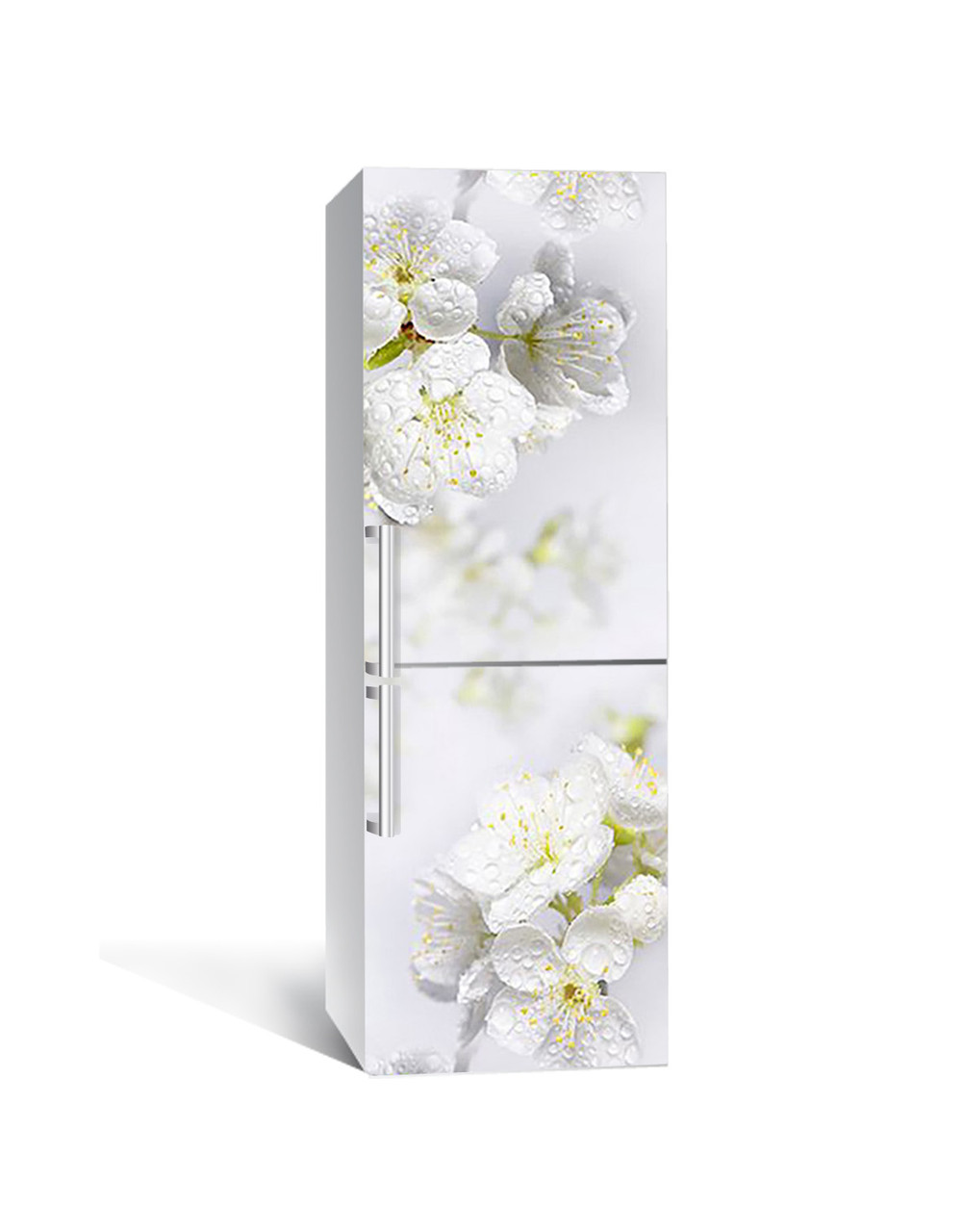Наклейка 3D на холодильник Zatarga Белые Цветы Вишни 650х2000 мм (1267839555)