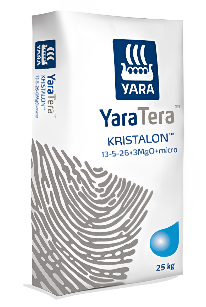 Удобрение комплексное Yara Tera Kristalon 13-5-26 +micro водорастворимое для плодоношения 25 кг White