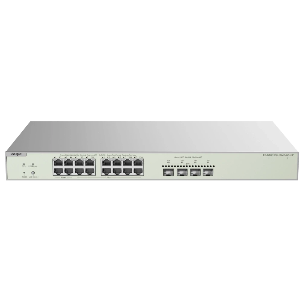 Комутатор 20 портів керований Ruijie RG-NBS3300-16MG4XS-HP PoE (2879759374)