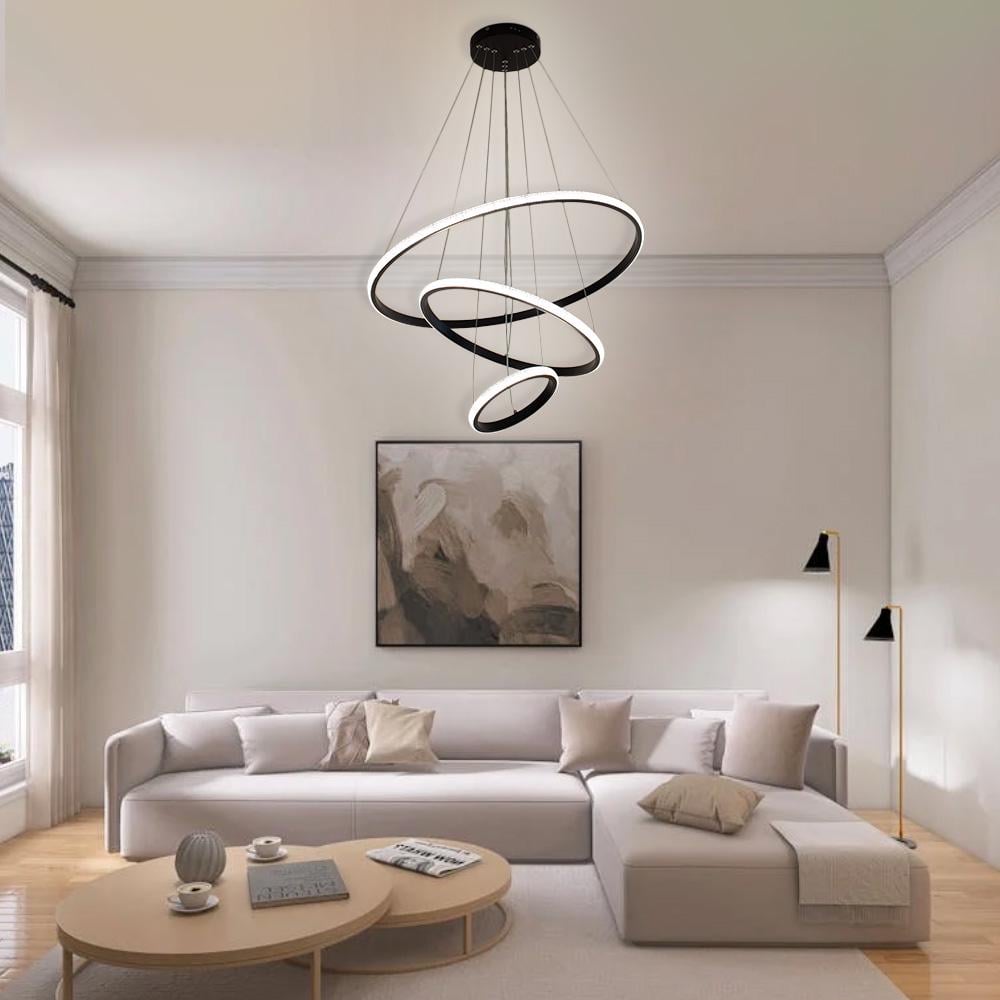 Люстра світлодіодна ESLLSE AKRILIKA 70 Вт 3R 600х1100 мм Чорний (10430) - фото 6