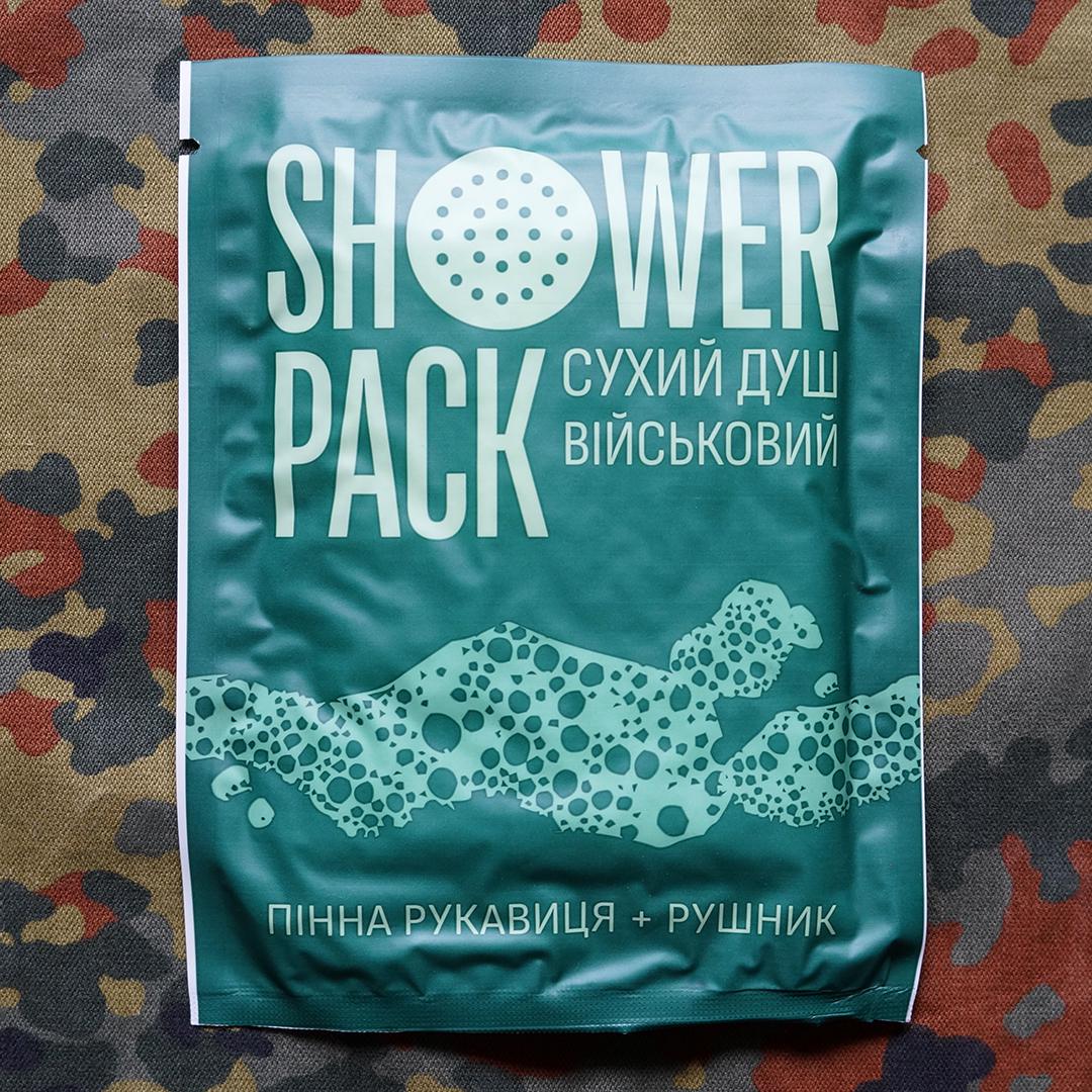 Душ Сухой одноразовый для военных Shower Pack Military пенная рукавица с полотенцем (ECR_7098) - фото 2