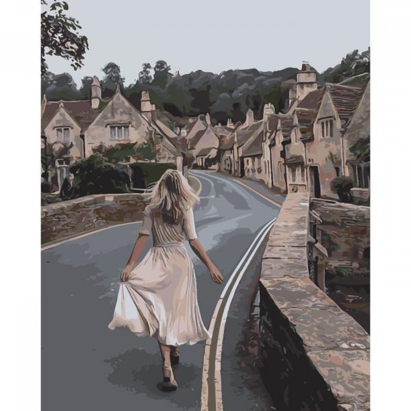 Картина по номерам Strateg Города Тропа в город 40х50 см цветное полотно в термопакете (SY6418)