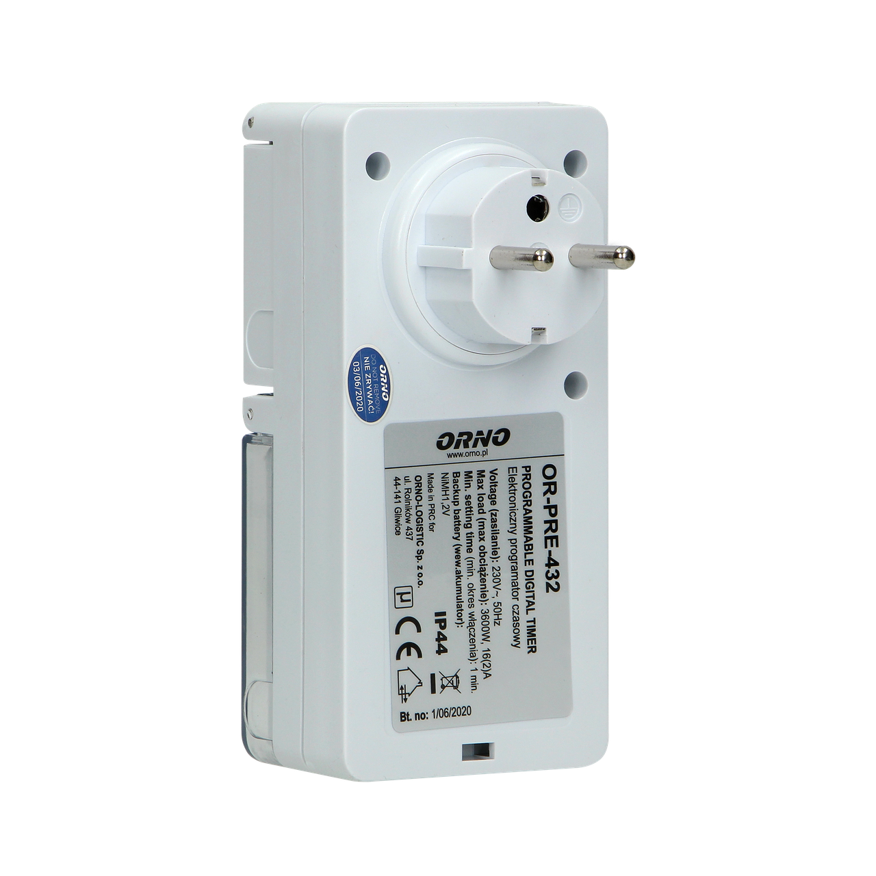 ᐉ Таймер-программатор ORNO IP44 OR-PRE-432/GS с LCD дисплеем на 8 ...