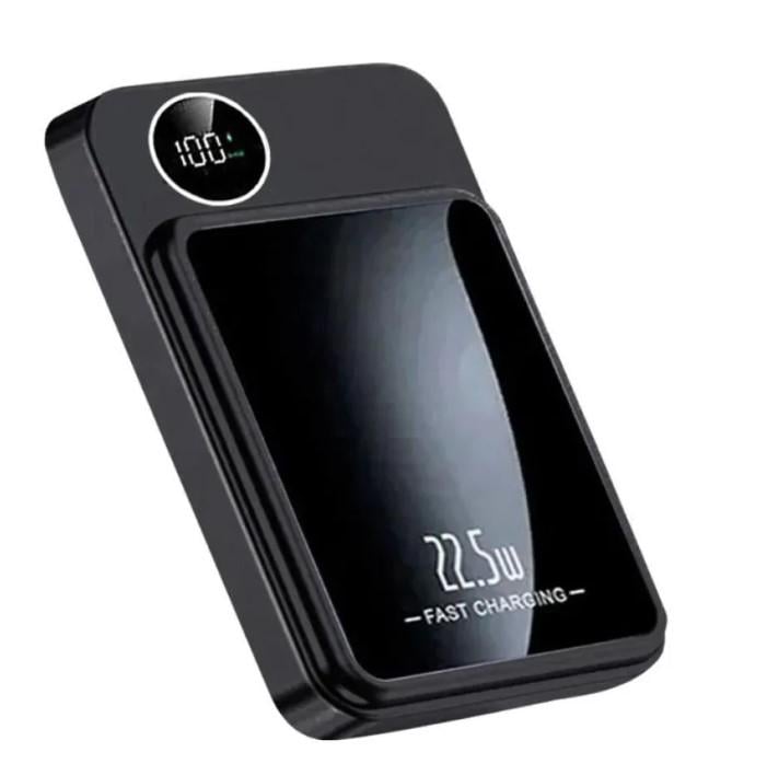 Повербанк 10000 mAh с LED-дисплеем беспроводной зарядкой 20 Вт и MagSafe