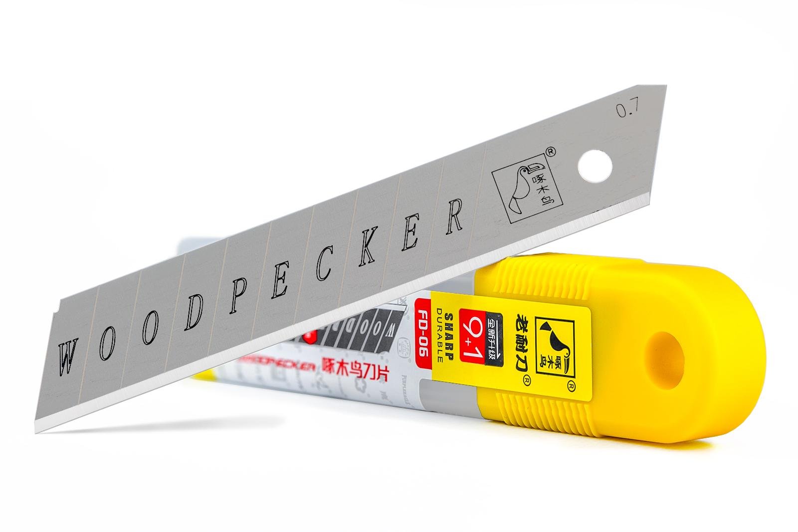Леза для ножа Woodpecker ультра товсті 18 мм 10 шт. Сірий (FD-06)