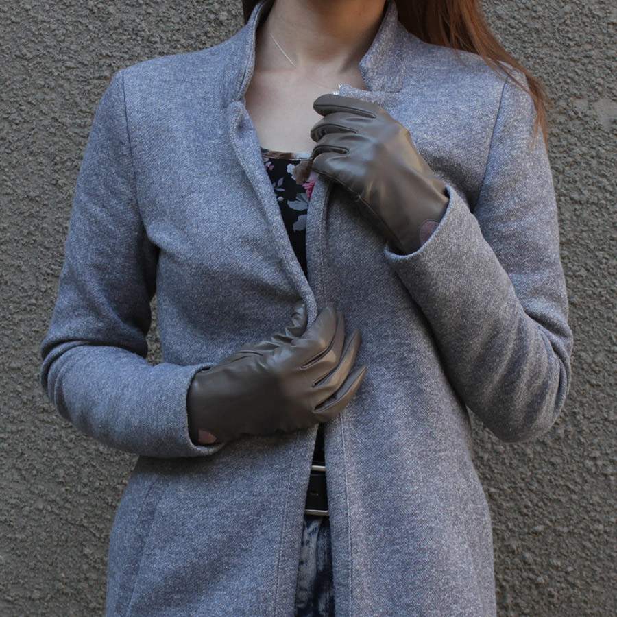 Рукавички жіночі шкіряні L3515-2 з пелюстками XXL/8,5"/21 см Мокко (2811390851) - фото 2 Рукавички жіночі шкіряні L3515-2 з пелюстками XXL/8,5"/21 см Мокко (2811390851) - фото 2