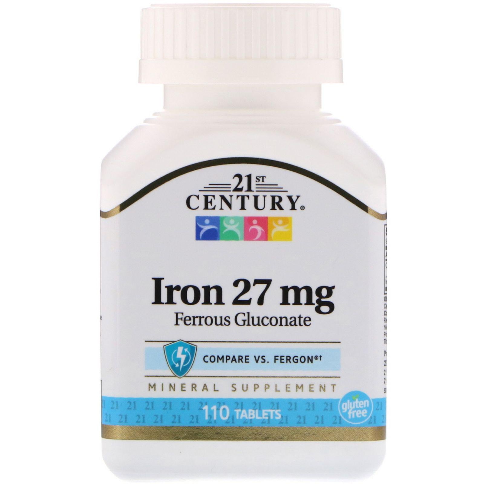 Железо 21st Century Iron 27 mg 110 tablets