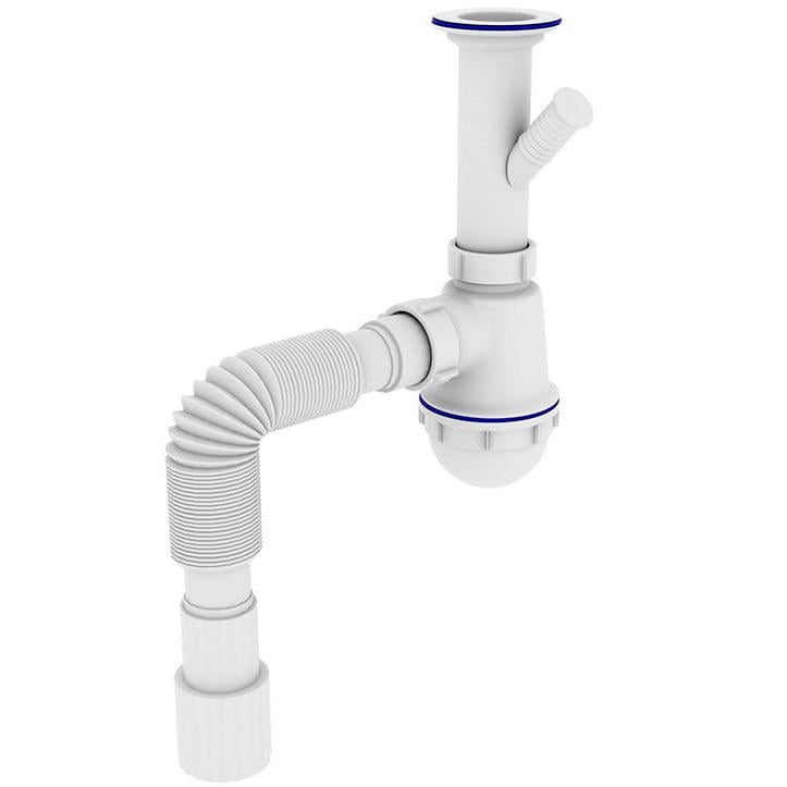 Сифон для кухонної мийки Zerix SK-01-B ZX4951 1 1/2" (172863)
