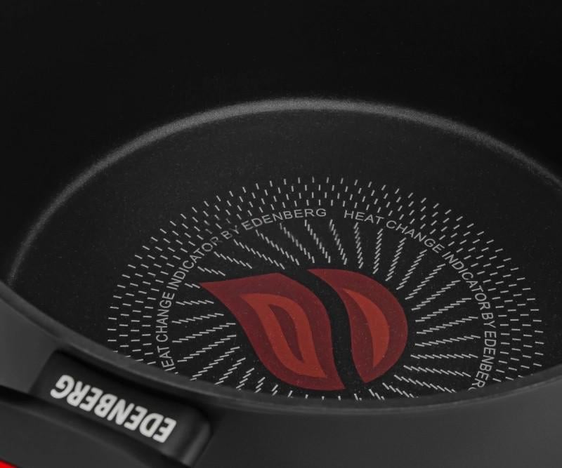 Кастрюля/казан Edenberg EB-13093 с термоиндикатором и стеклянной крышкой 2 л 20x9 см (EB-13093) - фото 4 Кастрюля/казан Edenberg EB-13093 с термоиндикатором и стеклянной крышкой 2 л 20x9 см (EB-13093) - фото 4