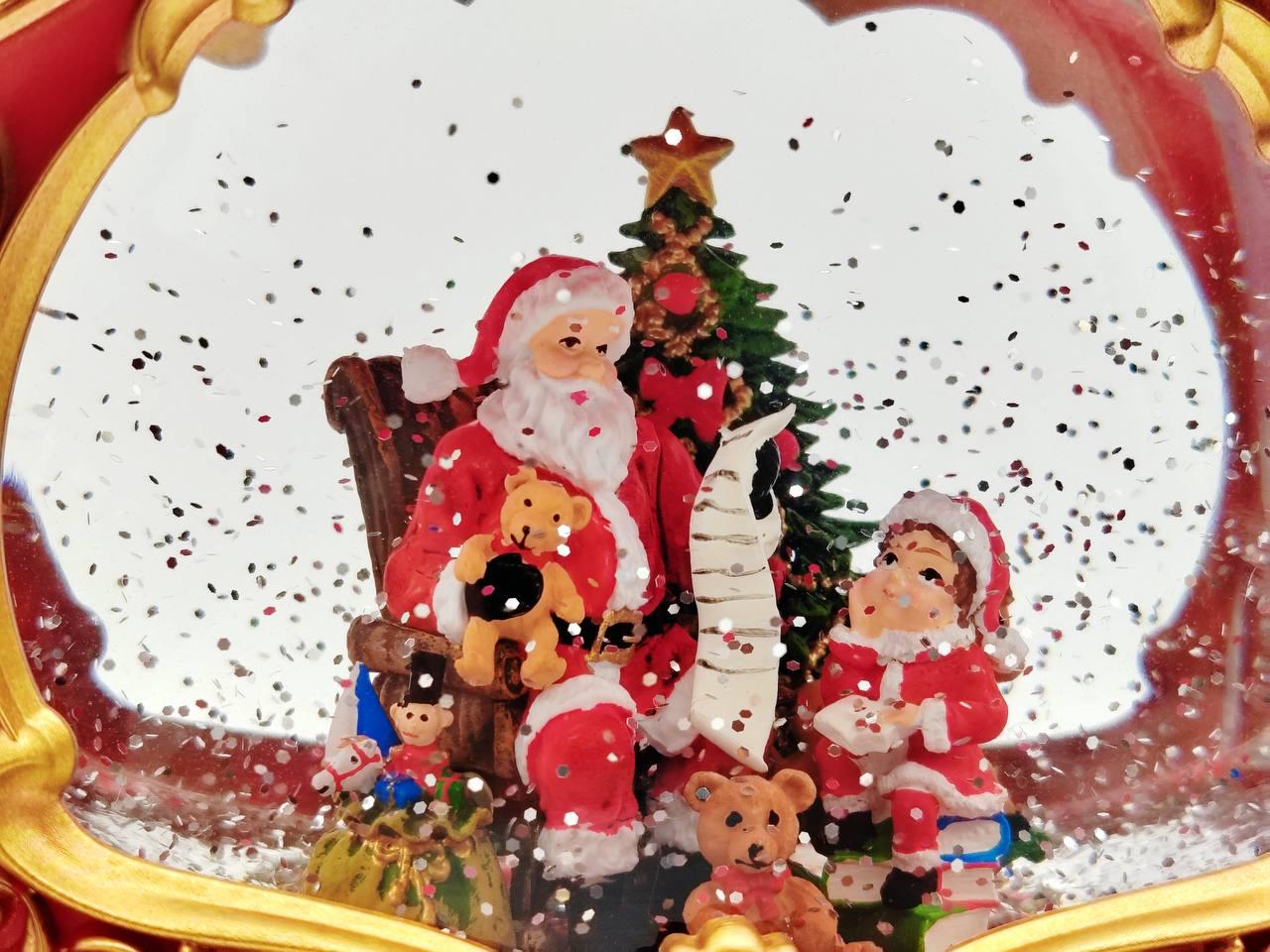 Ліхтар музичний новорічний Карета від батарейок та USB 26 см (26140883) - фото 4