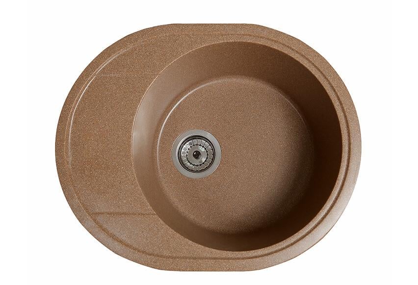 Мийка для кухні кругла Комфі зі штучного каменю Теракот (1570457769)