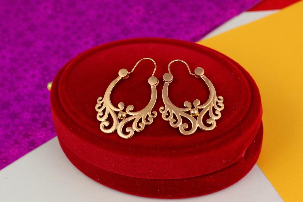Серьги коромысла Xuping Jewelry Маритана 3,3 см Золотистый