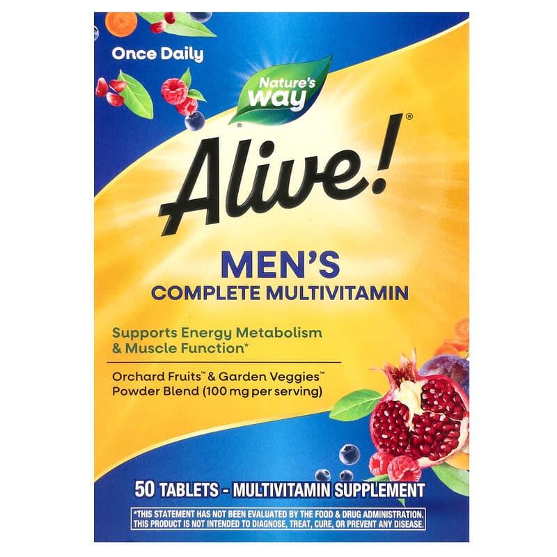 Комплекс вітамінів і мінералів для чоловіків Nature's Way Men's Energy Multivitamin Alive! 50 таблеток (1093220480)