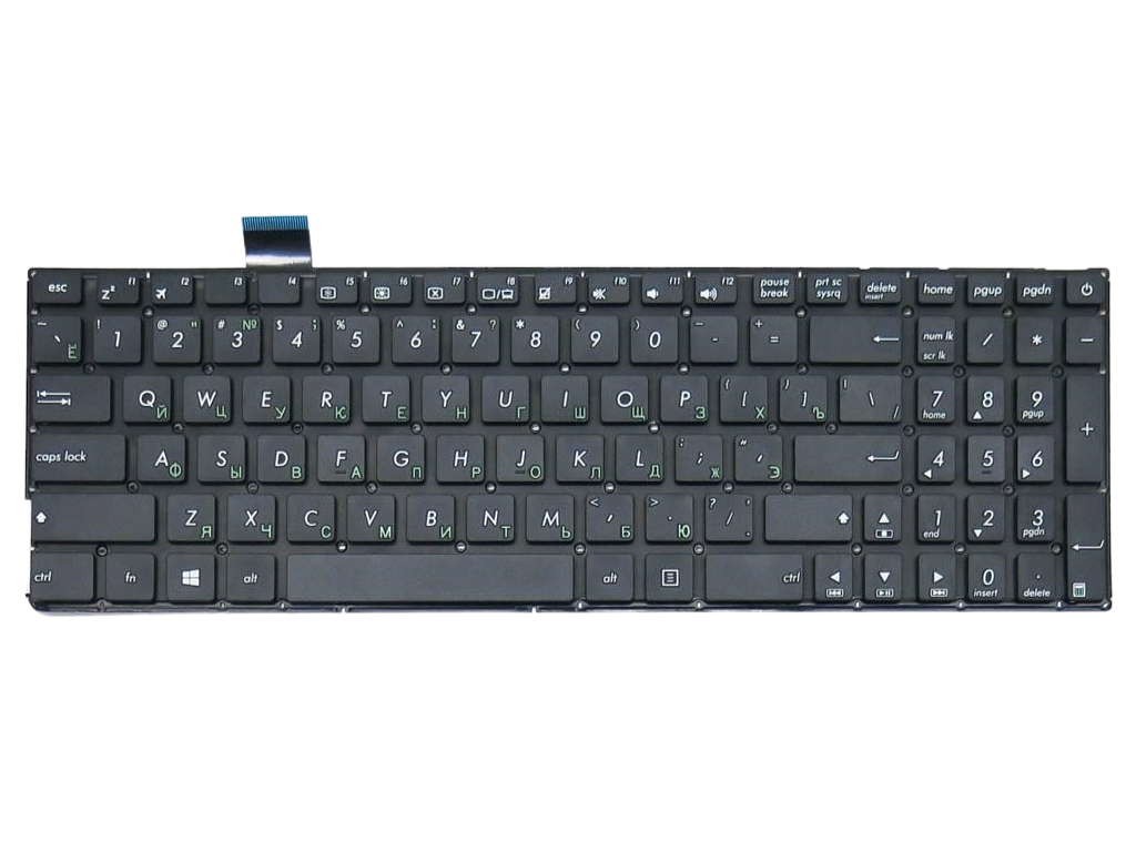 Клавиатура для ноутбука Asus R542 R542UA матовая (0KNB0-610WRU00)