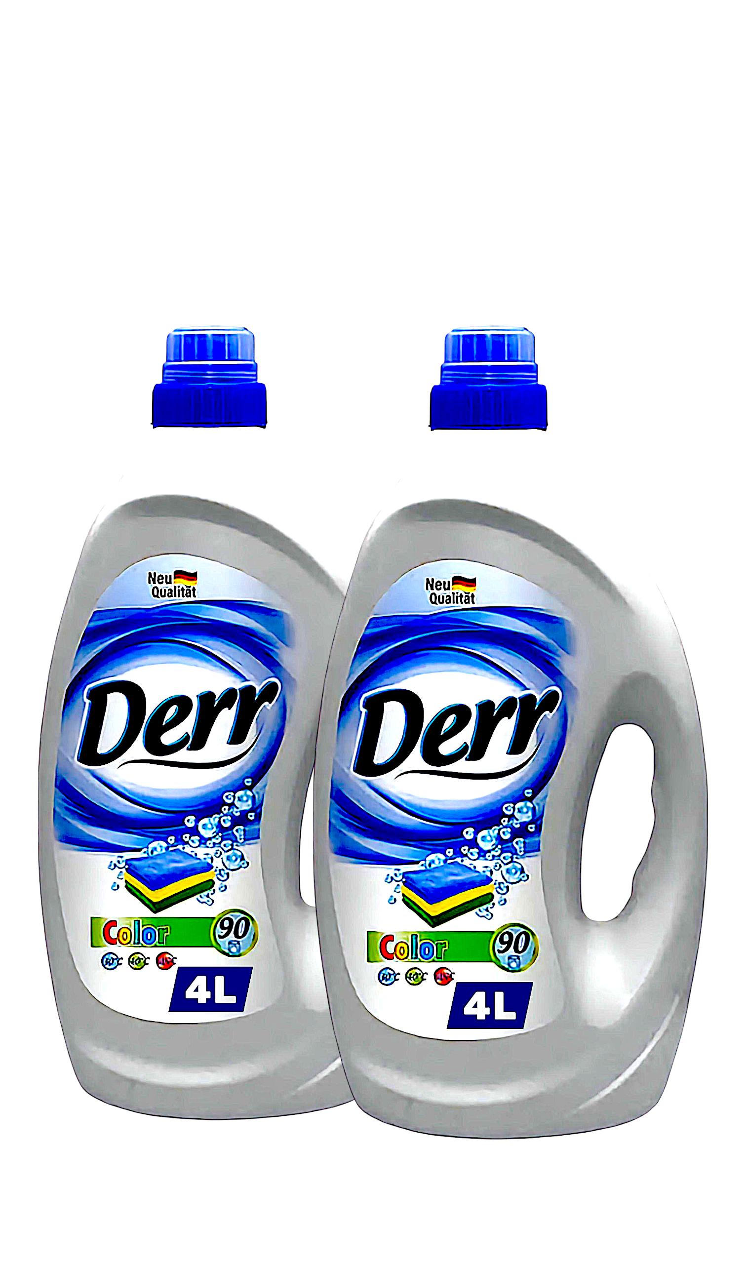 Набор геля для стирки цветной одежды Derr 90 циклов стирки 4 л 2 шт. (998310-2) Набор геля для стирки цветной одежды Derr 90 циклов стирки 4 л 2 шт. (998310-2)