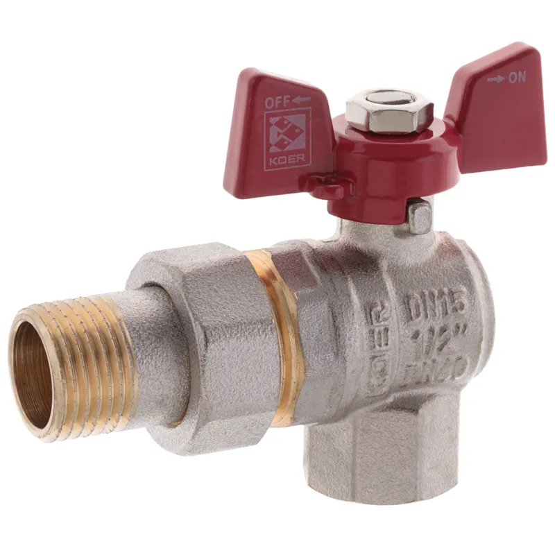 Кран шаровый с американкой KOER KR.228 угловой 1/2" (KR0016)