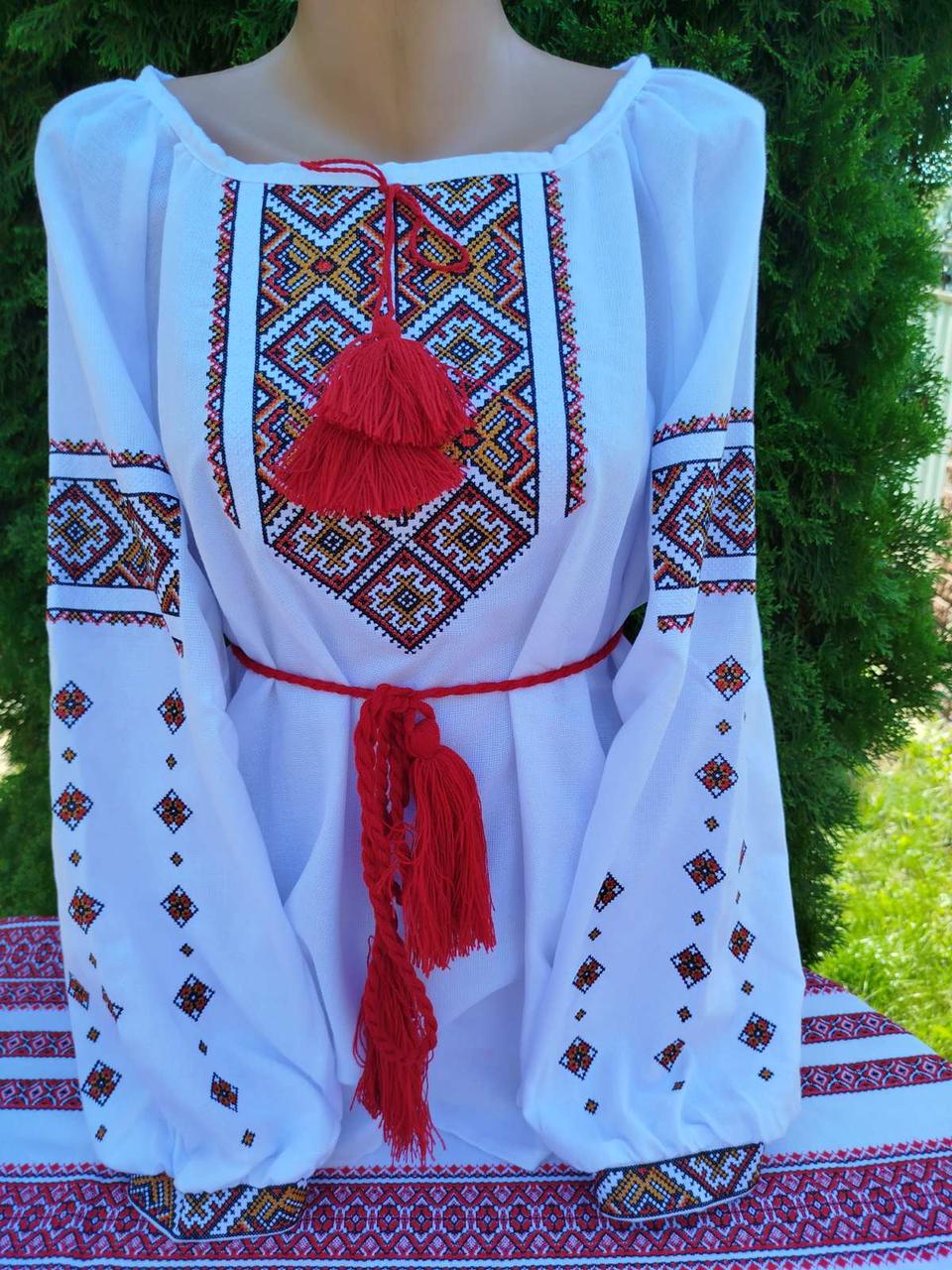 Сорочки вишиті для пари Орнамент р. 42 Червоний/Білий (29377909) - фото 2