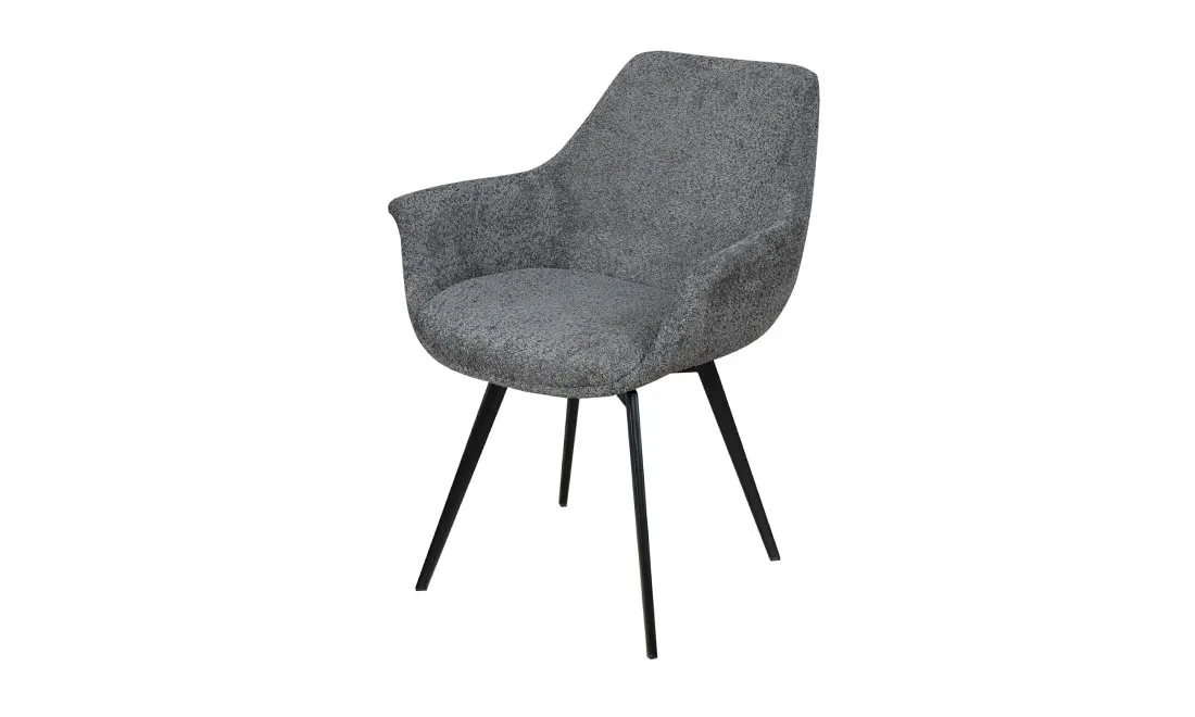 Стілець Маркіз метал сидіння тканина букле 640x620x840 мм Сірий