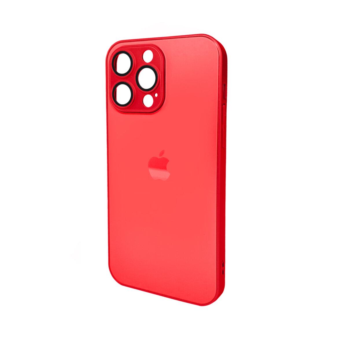 Противоударный чехол для Apple iPhone 15 Pro Max AG Glass Matt Frame Color / Coke Red