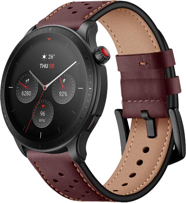 Ремінець шкіряний Classico для Amazfit GTR 4 22 мм Brown (31084-30) - фото 1