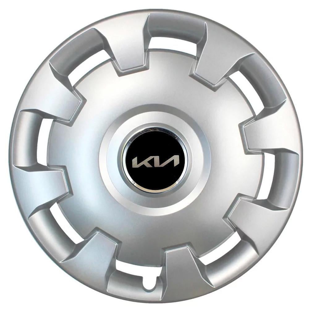 Колпаки SJS 303 з логотипом KIA NEW R15 4 шт. Серебристый (2789080937)