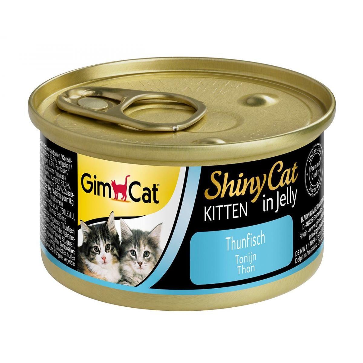 Вологий корм для кошенят GimCat Shiny Cat тунець 70 г (G-413150/413358)