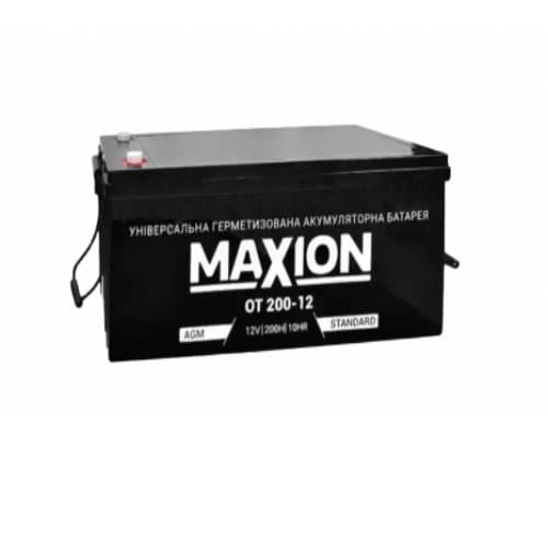 Аккумуляторная батарея Maxion AGM MXBP-OT 200-12 12V 200Ah 522x240x217 мм Black