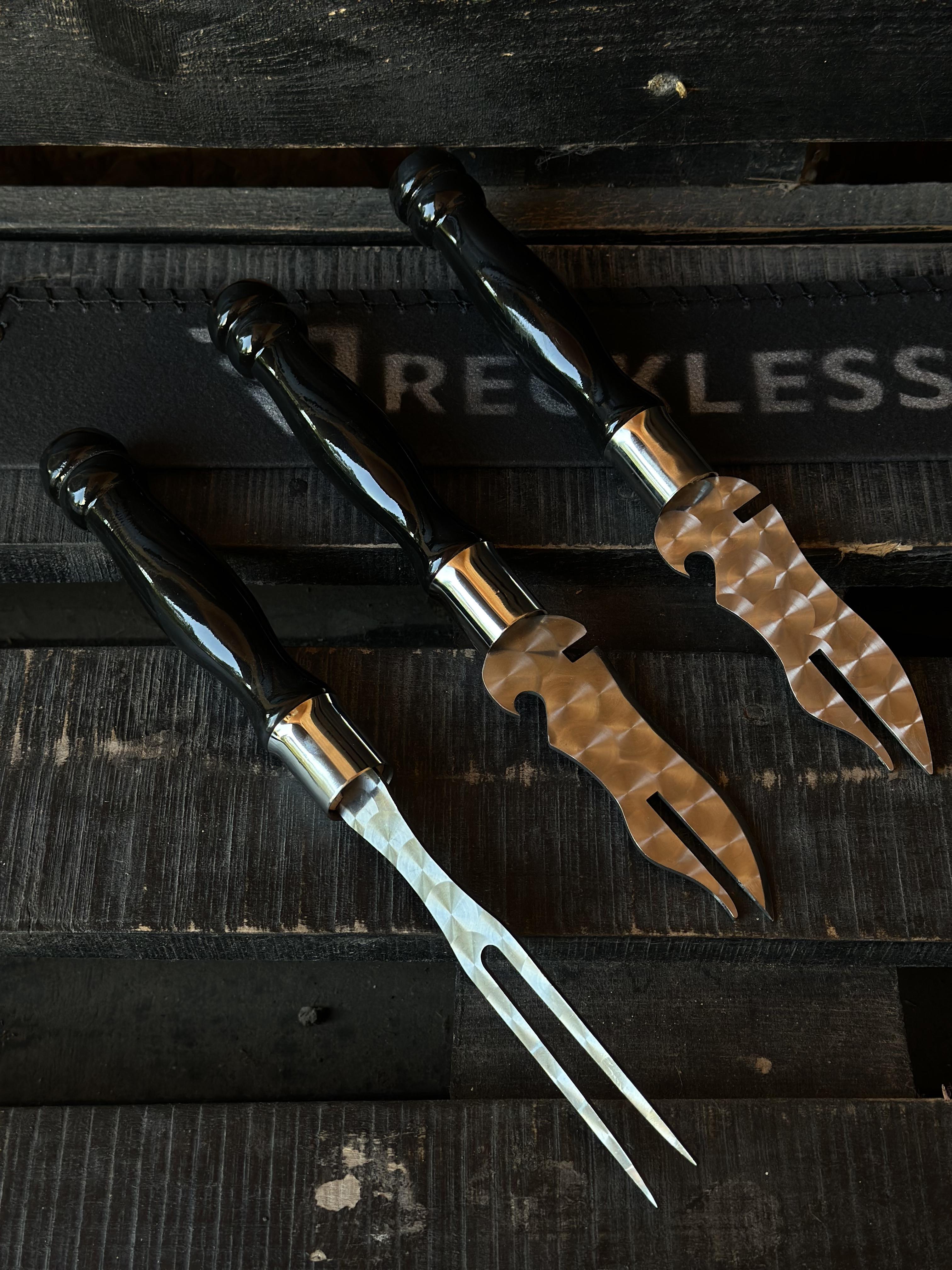 Ніж-виделка для зняття м'яса Reckless Vavilon преміум з дерев'яною ручкою 28х3 см - фото 6 Ніж-виделка для зняття м'яса Reckless Vavilon преміум з дерев'яною ручкою 28х3 см - фото 6