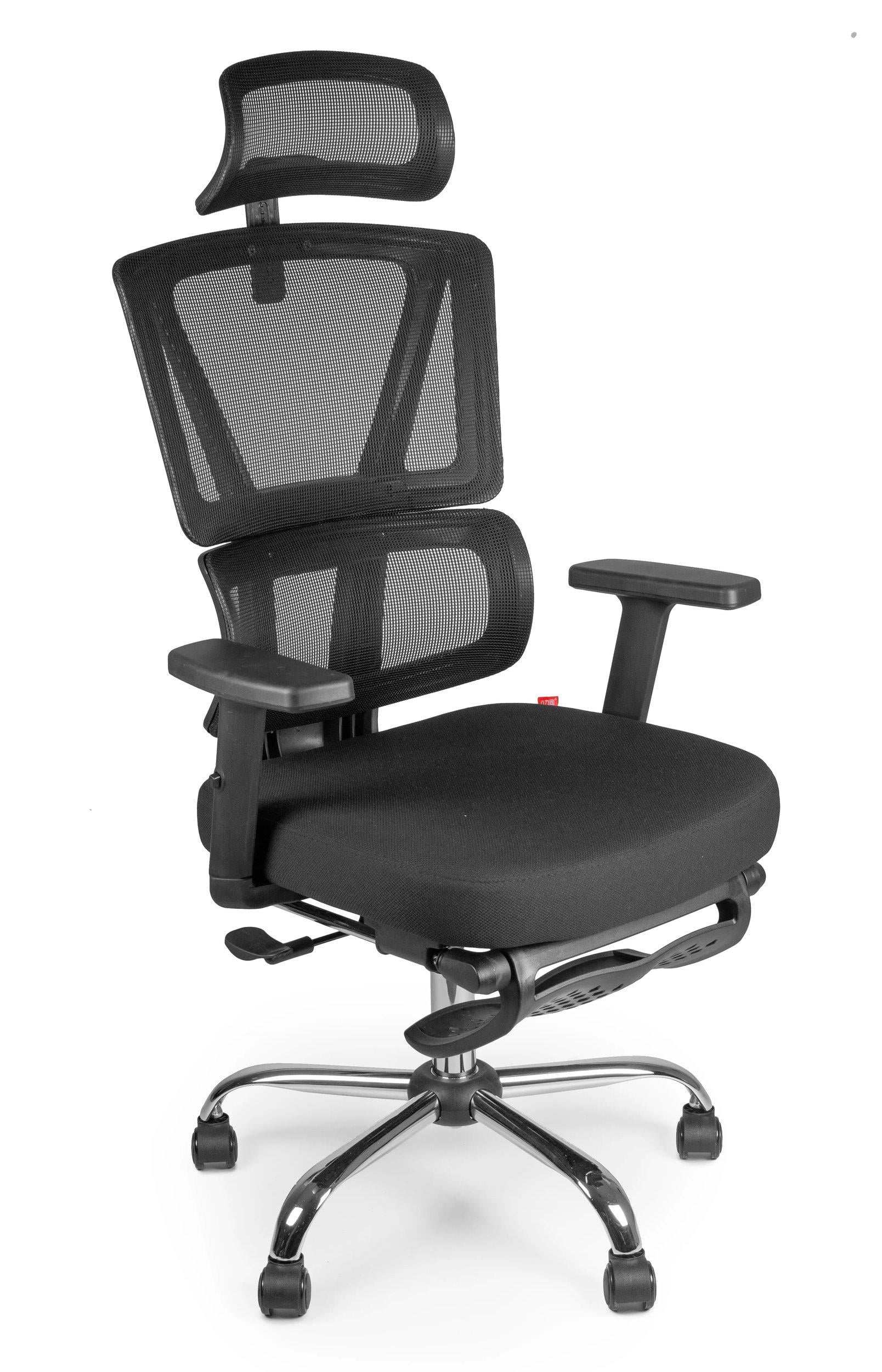 Офісне крісло Barsky Freelance Mesh ергономічне з підставкою для ніг Black (BFR-03)
