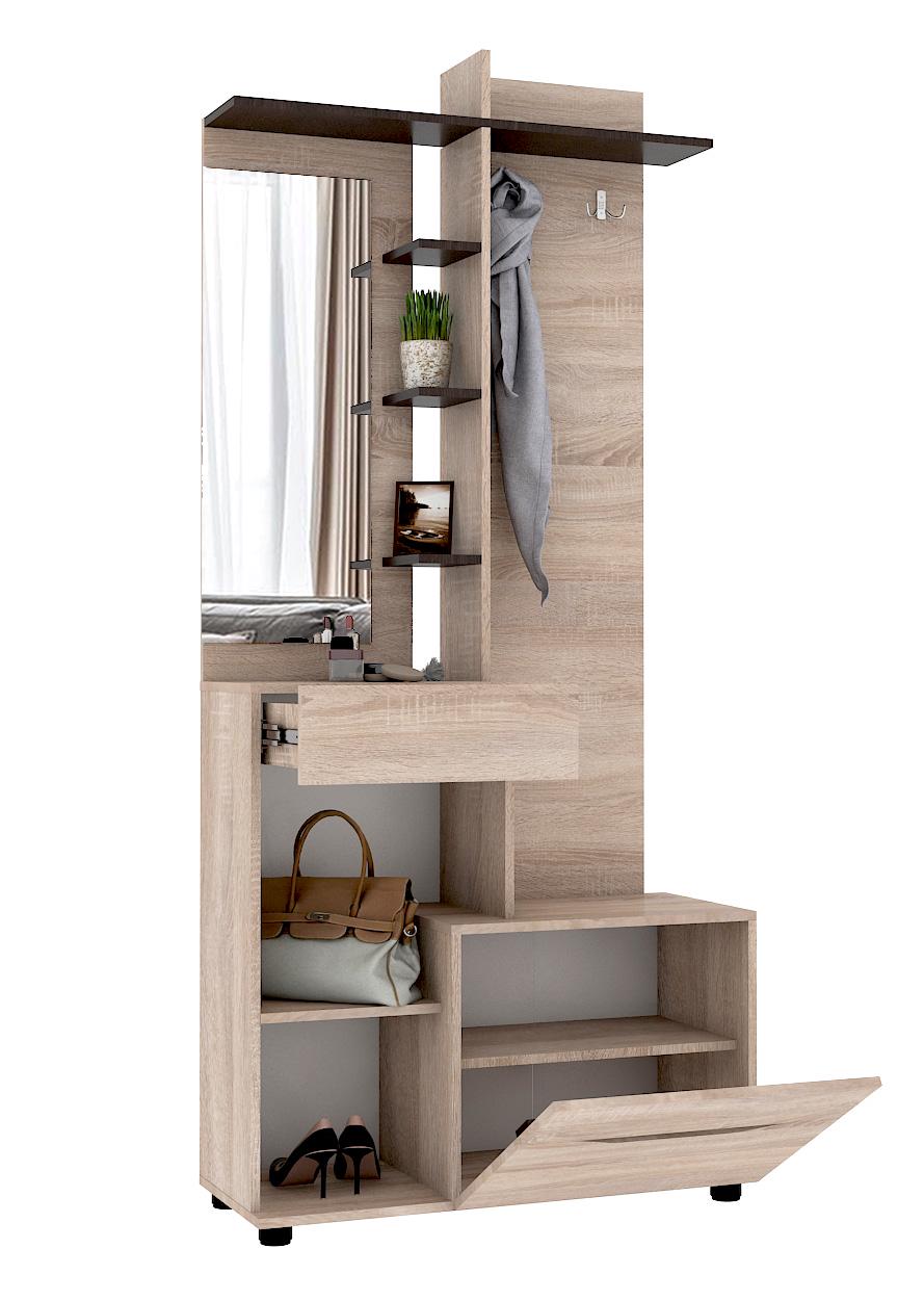 Вешалка Мастер Форм Аякс левосторонняя 900х376х2000 мм Дуб сонома/Венге магия (30904) - фото 2 Вешалка Мастер Форм Аякс левосторонняя 900х376х2000 мм Дуб сонома/Венге магия (30904) - фото 2